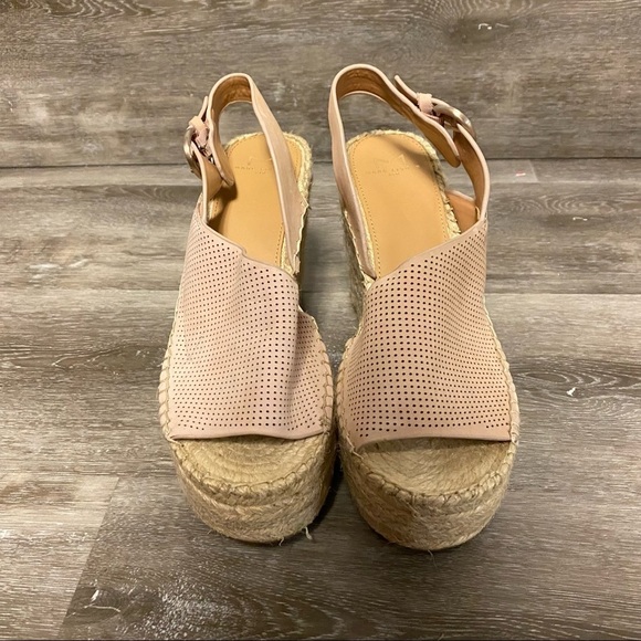 Marc Fisher | Andela Espadrille Wedge Slingback Sandals Light Pink Size 9.5 - Picture 3 of 10